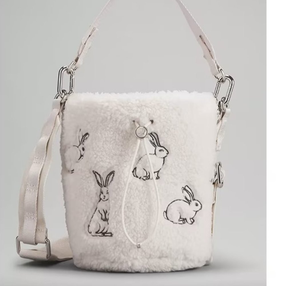 NWT Lululemon Lunar New Year Bunny Rabbit Fleece Crossbody Bucket Bag